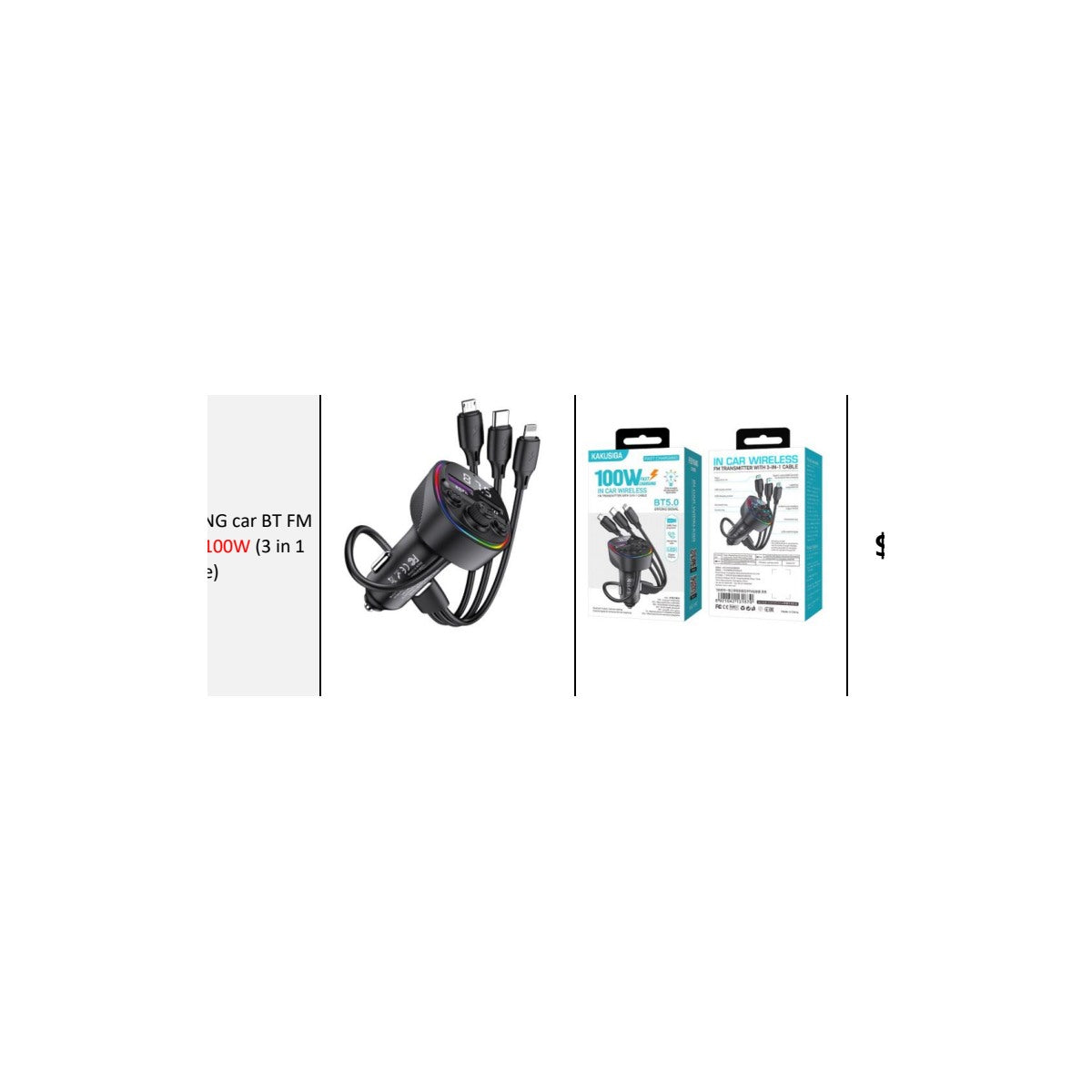 Transmisor Bluetooth para auto KAKU KSC-1067