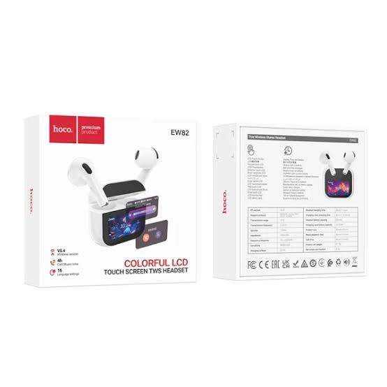 Auriculares TWS Bluetooth HOCO EW82 y Pantalla Táctil
