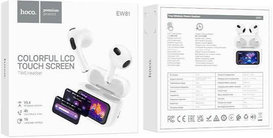 Auriculares TWS Bluetooth HOCO EW81 y Pantalla Táctil